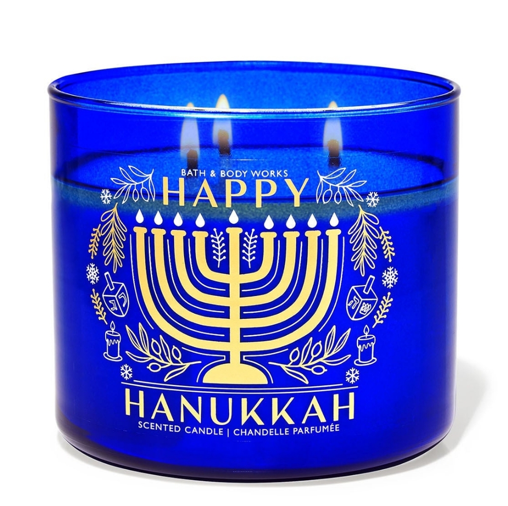 2 X Bath & Body Works Happy Hanukkah 3-Wick Candle BBW - Picture 2 of 7